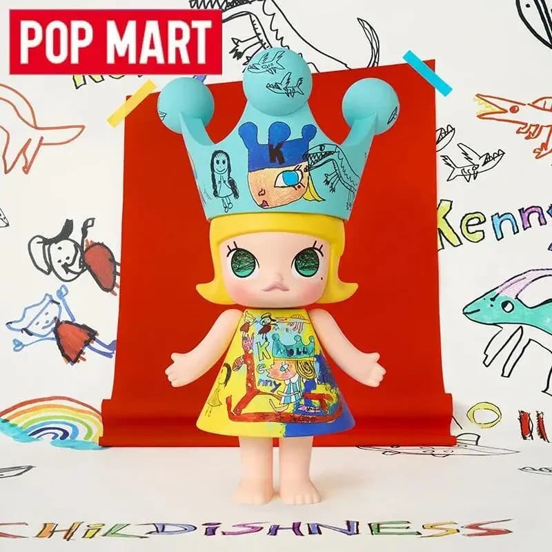 POP MART Mega Royal Molly 400% Childishness Serie in edizione limitata Scatola cieca Giocattoli originali Guess Bag Scatola misteriosa Ornamenti Bambole