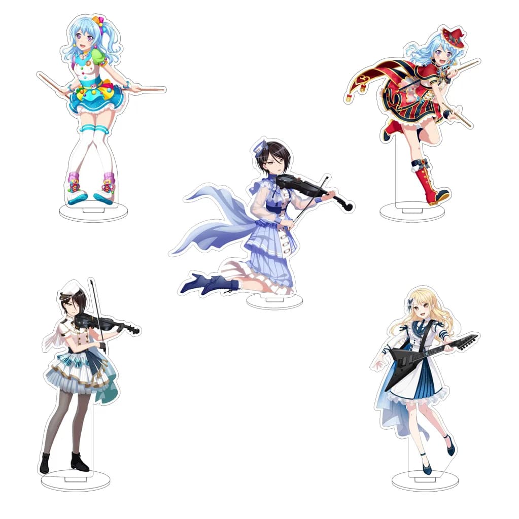 16CM Anime ‌BanG Dream ‌Udagawa Tomoe Uehara Himari Aoba Moka Mitake Ran Cos Acrylic Figure Stand Ornaments Chirstmas Gifts
