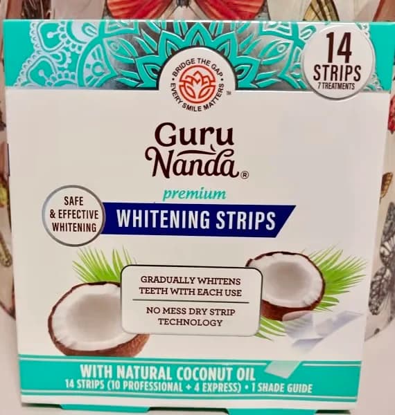 Premium GuruNanda Safe Professional Express whitening strips for Healthy Tooths, Coconut and Mint Taste, Dental Care, 14 Strips