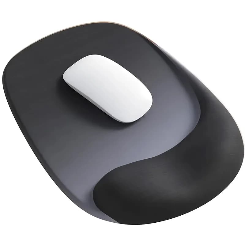 Tappetino per mouse ergonomico con supporto per il polso in gel: tessuto Lycra premium, antiscivolo, perfetto per laptop e desktop, ideale per ufficio