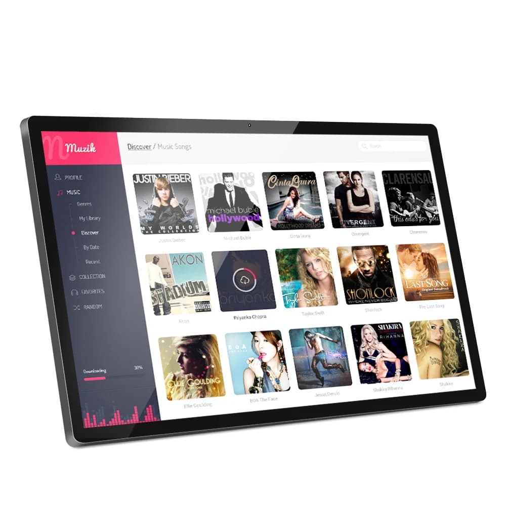 Segnaletica digitale per montaggio a parete Tablet PC Android 9.0 da 24 pollici 4 GB RAM RK3399 con Wifi