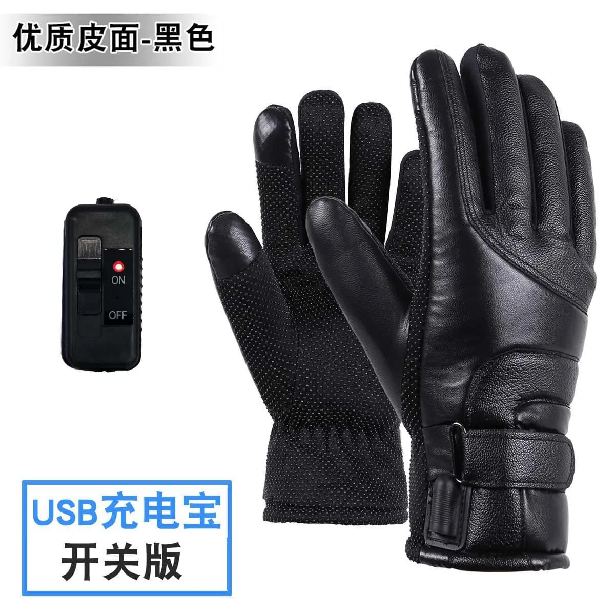 Guanti riscaldati elettrici Guanti termici da moto USB touchscreen antivento scaldamani per escursioni in campeggio all'aperto