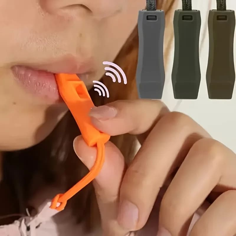 5 Pieces Survival Fischietto per Esterni, Camping, Hiking, Rescue, Diving, Football and Basketball Matches, with Clips Anti-smarriage