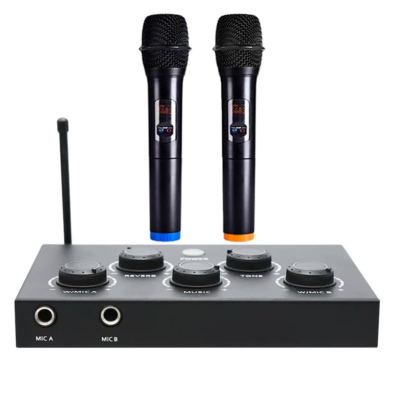Nuovo Arrivo OEM Uhf HD Karaoke Player Mixer Home Theater Sistema Microfono Blvetooth Wireless per Smart TV PC Amplificatore Altoparlante