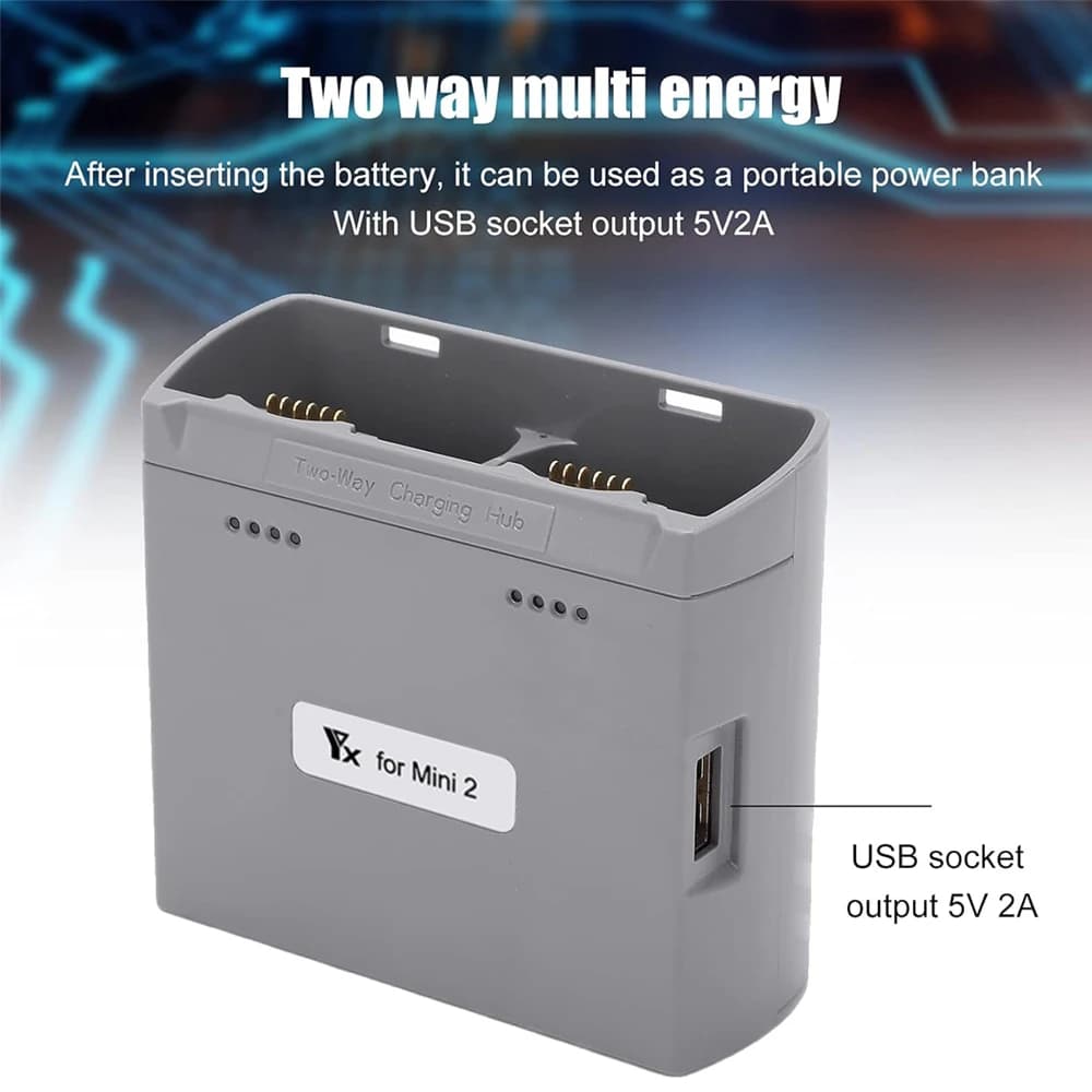 Battery charger for DJI Mavic Mini SE/Mavic Mini 2 Drone Fast Smart Charger Battery Charger Hub with USB port