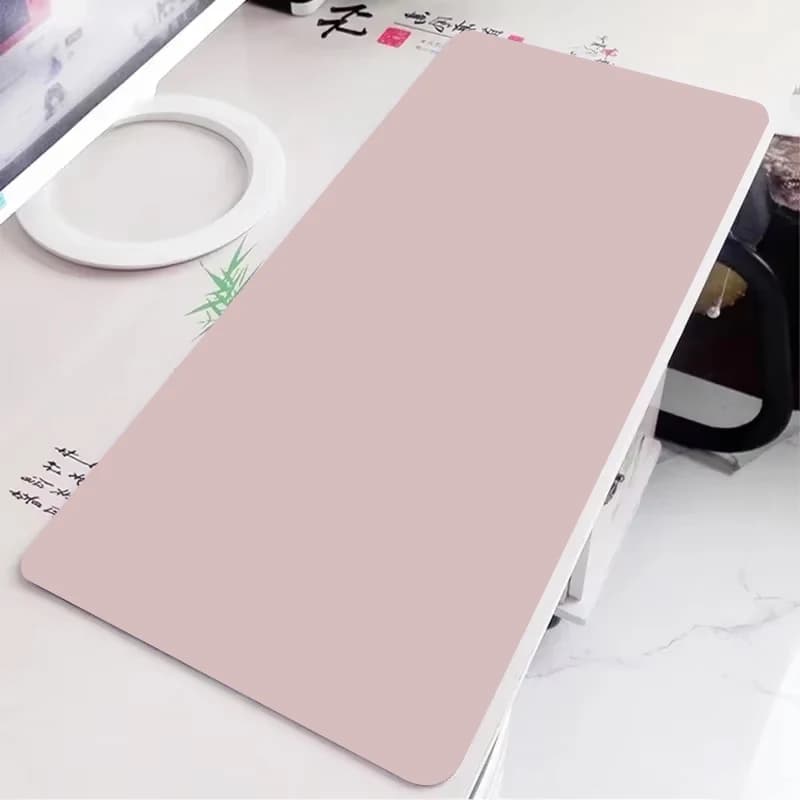 Solid Green Extended Gaming Mouse Pad, Large Simple Non-Slip Desk Mat, Rubber Keyboard Mousepad for Laptop PC Gamer, Anti-Slip