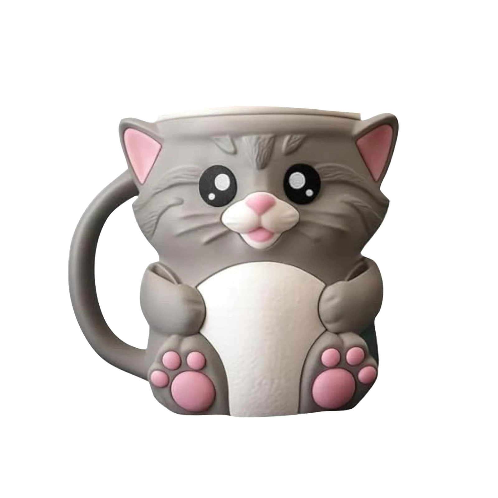 Porta pinte per gelato a forma di gatto Contenitore per pinte per gelato per gattini Contenitore per alimenti per cucina domestica con design animale carino