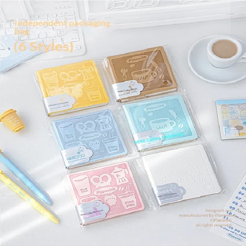 Planwith Square Pocket Notebook 96 Sheet Two-color Blank Pages Mini Journal Memo Notepad For Student Traveler School Supplies