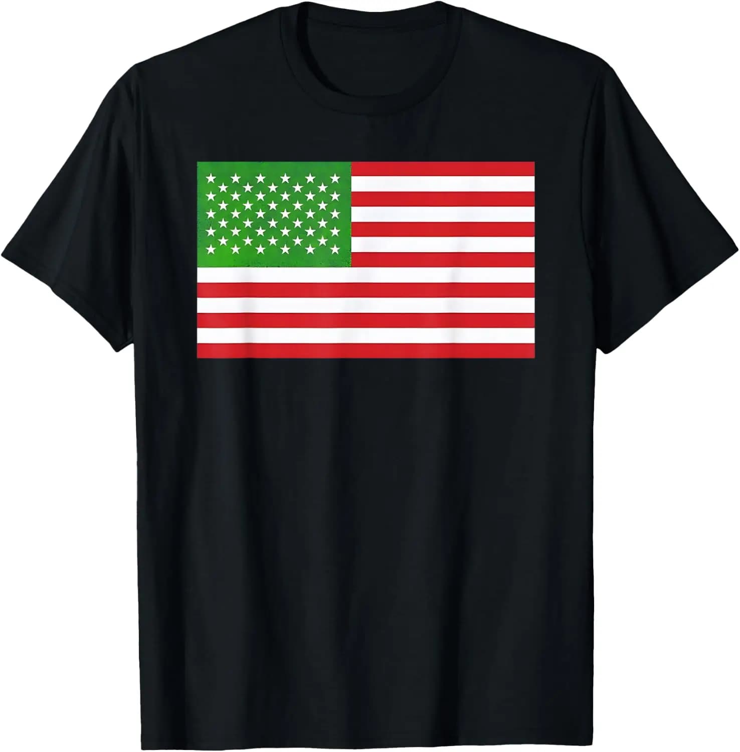 Reflecting Pool Algae American Flag 4Th Of July T-Shirt Summer Short-Sleeved Breathable Sweat-Wicking Versatile Fashion T-Shirt