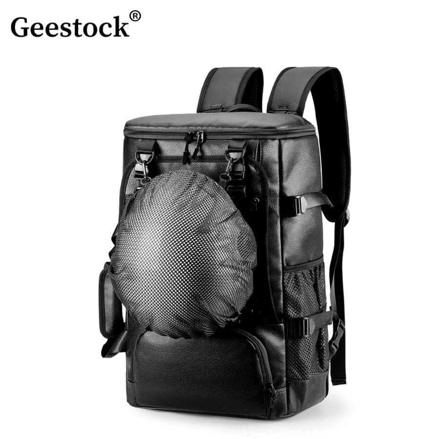 PU Leather multipurpose sports and fitness backpack Travel bag for hiking Camping bag Cycling bag Ski bag for skateboard