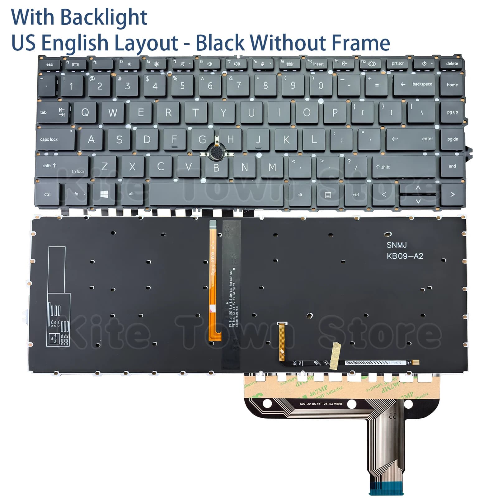 Nuova tastiera portatile americana retroilluminata per HP EliteBook 745 G7 G8 840 G7 G8 845 G7 G8 ZBook Firefly 14 G7 G8 Nero