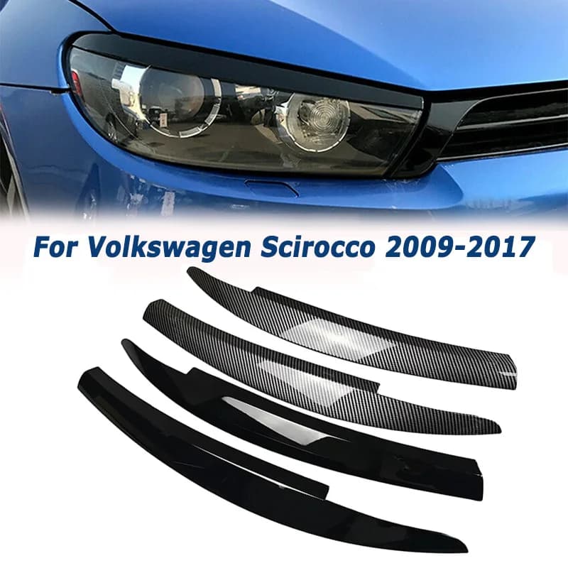 Auto Faro Eyebrows Palpebra Trim Cover for Volkswagen VW Scirocco 2009-2017 Light Front Wall decal Trim Body Kit Accessories Auto