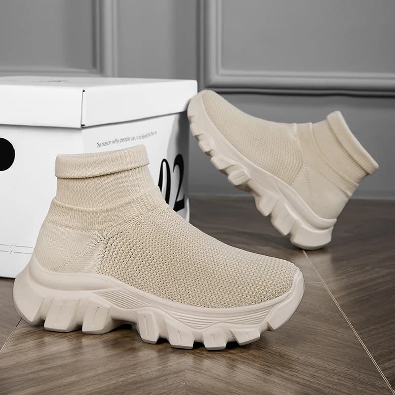 Fashionable Men's Socks Shoes Casual Shoes Comfort Men's Boots Light Net Running Shoes Anti-slip Running Shoes Working Shoes For Couple