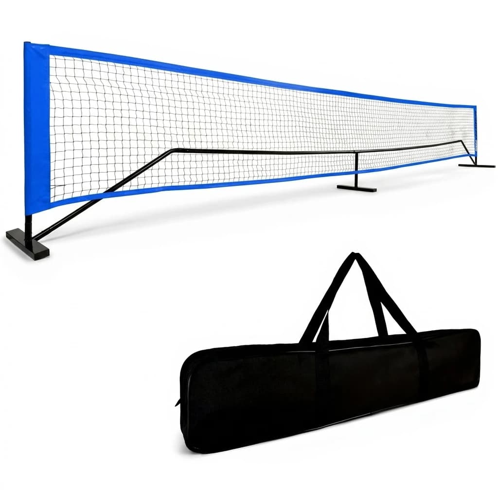 Set di Rete Portatile per Badminton e Pallavolo con Telaio in Acciaio Resistente per Gioco all'Aperto in Giardino e in Spiaggia