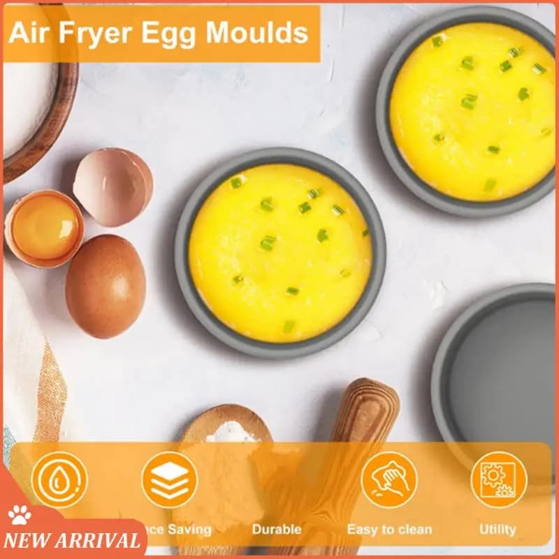 Emption! Air fryer Egg stamps Silicone anti-stick brace for eggs Mug Air fryer for eggs Blue