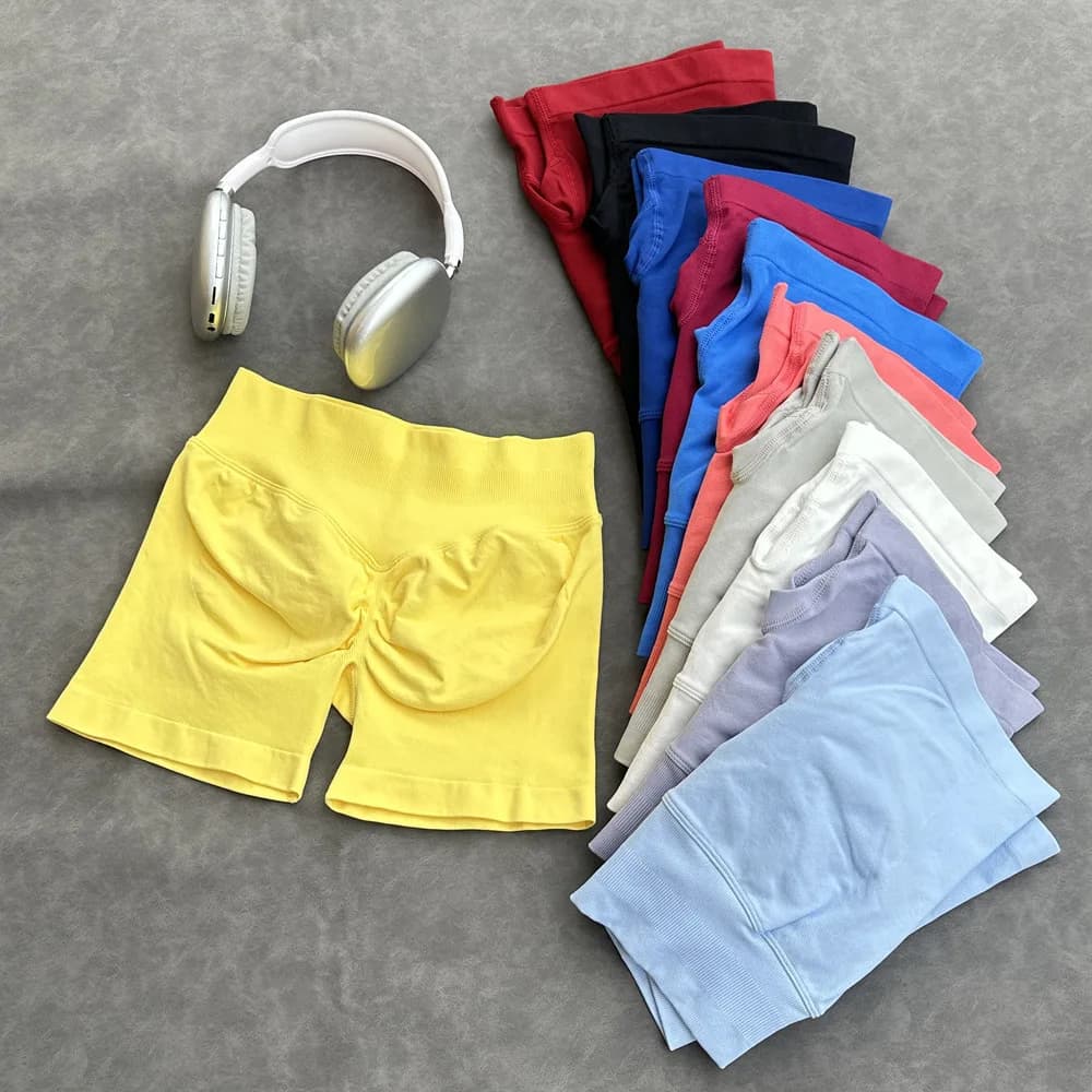 Sports shorts for lifting hip color fishing Woman High waist and strengthening waist Slimming Race Drying hip speed Three-point tight pants