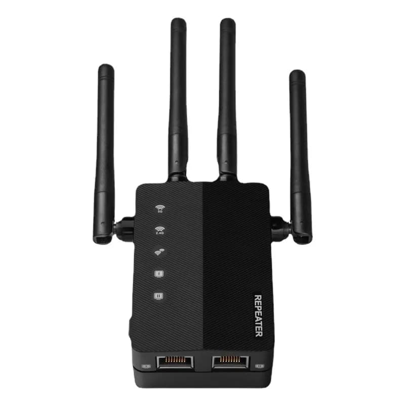 Nero AC1200 ripetitore WiFi 1200Mbps Router nero WiFi Extender amplificatore 2.4G/5GHz wi-fi ripetitore di segnale rete a lungo raggio