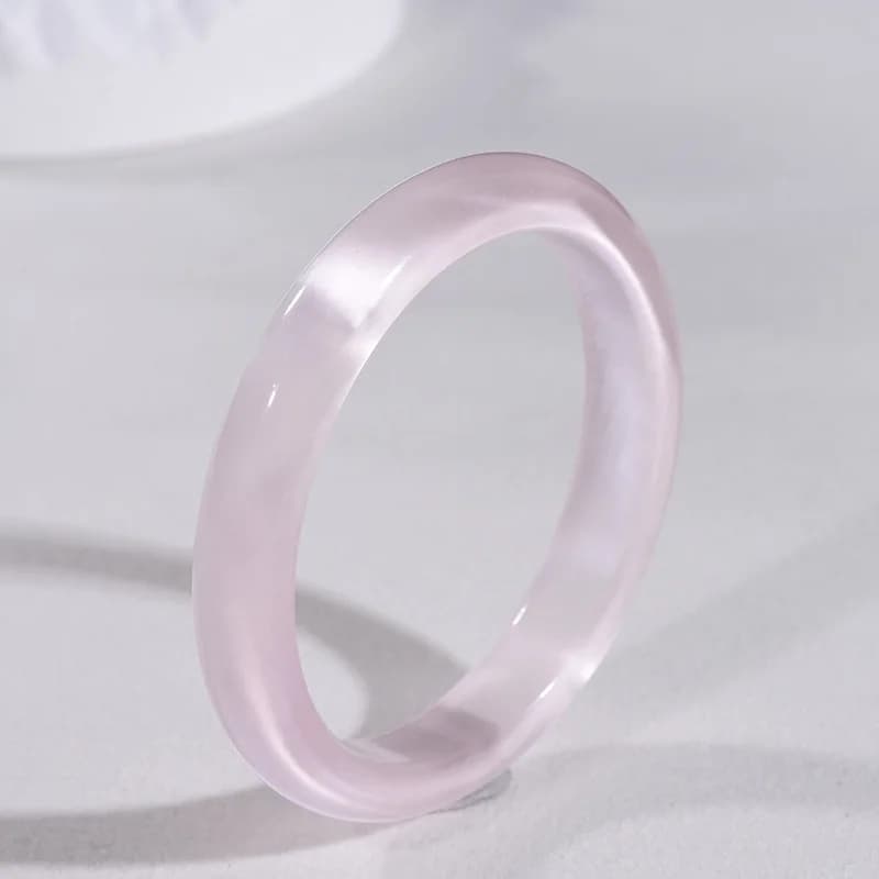 Women's Imitation Jade Cat Eye Stone Bangle Bracelet White Moonlight Chalcedony Style Hand Jewelry Fashion Temperament Accessory