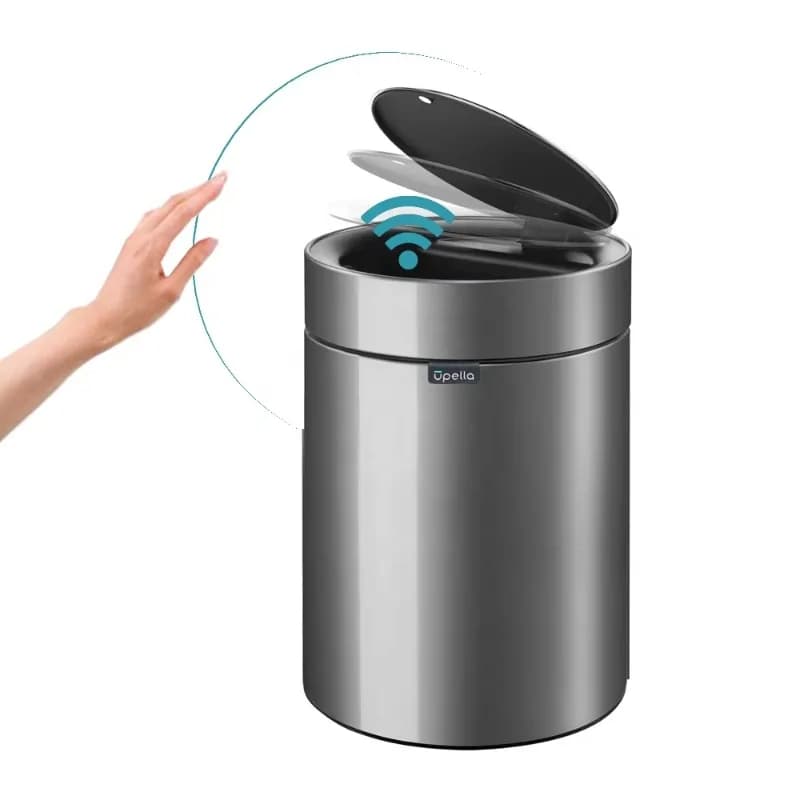 Sensore Dumpster Spazzatura automatica Dumpster per rifiuti Sensore per camera da letto di casa in acciaio inossidabile Bidone della spazzatura intelligente