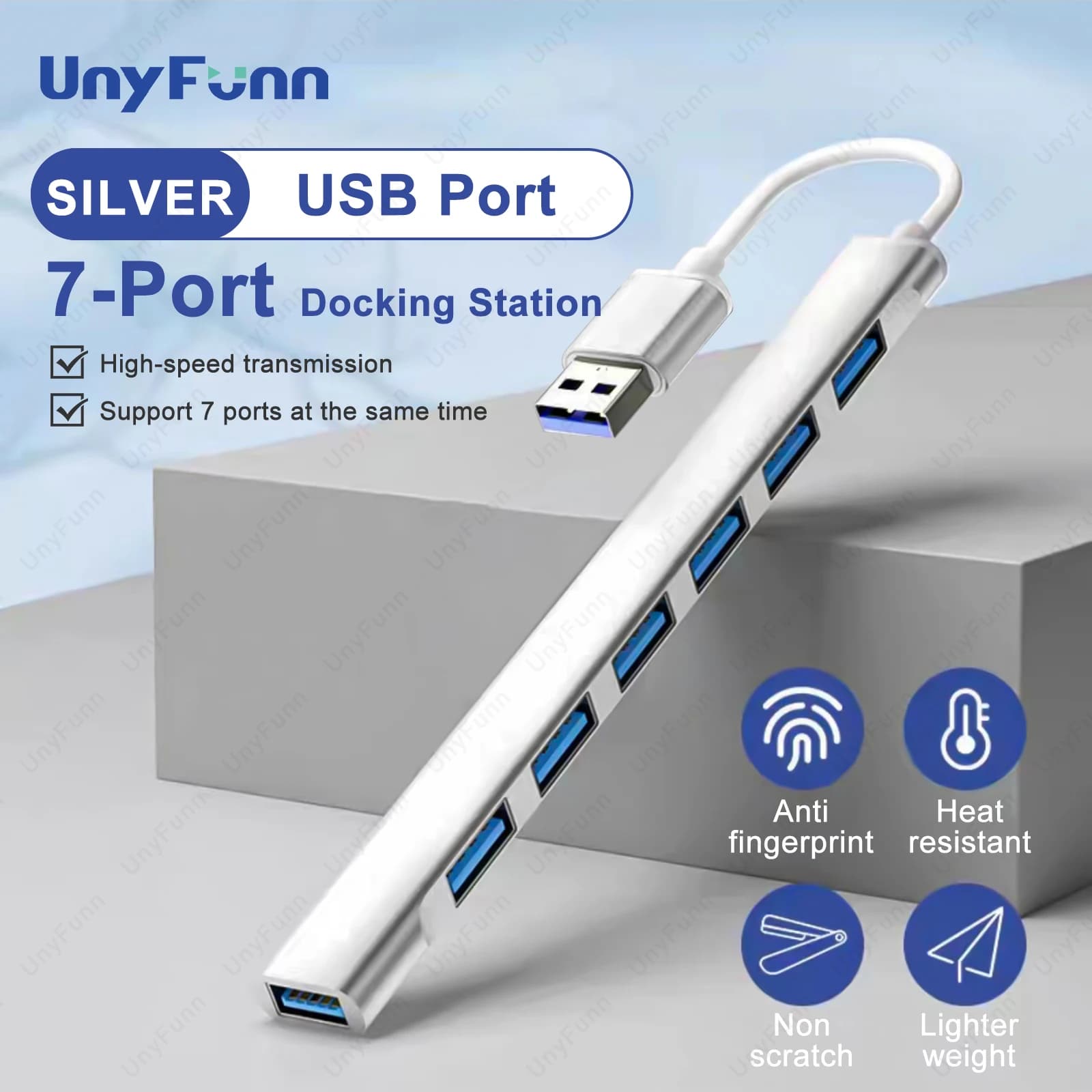 HUB USB 7-Port USB C USB 3.0 HUB 7 in 1 Type C Splitter USB Multiport Adapter OTG USB Adapter for MacBook Pro Air Laptop