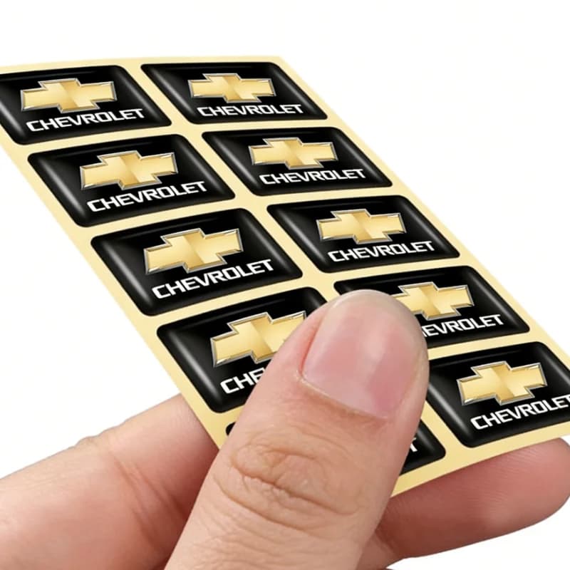 10Pcs 3D Car Styling Steering Wheel Sticker Accessories For Chevrolet Spark Captiva Cruze Tracker Orlando Trax Epica Nubira