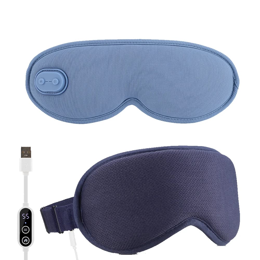 Massaggiatore per occhi 3D 5 vibrazioni 3 livelli di temperatura Riscaldamento Maschera per dormire per viaggi in ufficio Riduce le occhiaie Affaticamento degli occhi Ombra per gli occhi