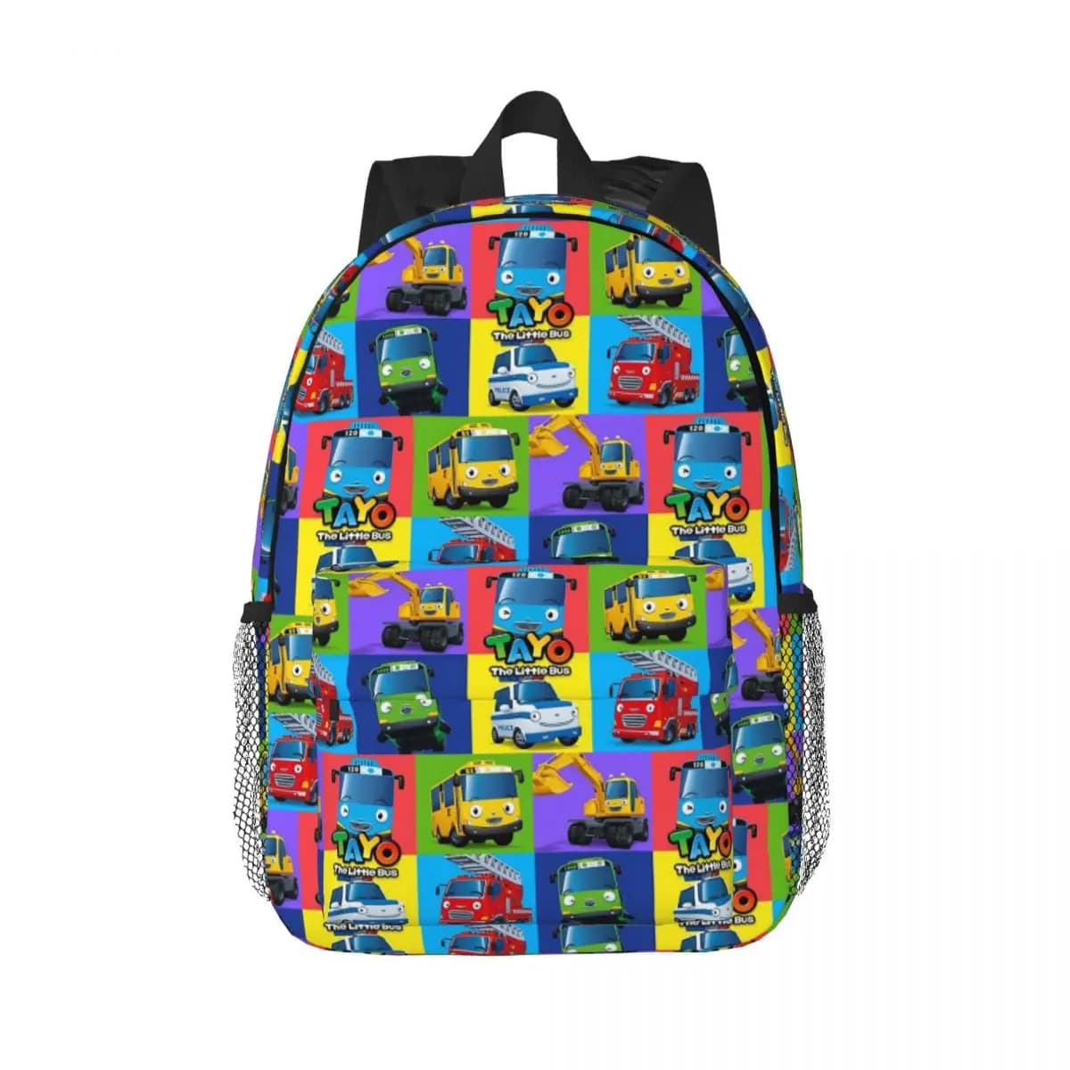 Tayo The Little Bus Cartoon Backpack Daypack Large Capacity Boys Girls BookBag Shoulder Bags for Men Women Children School Bag