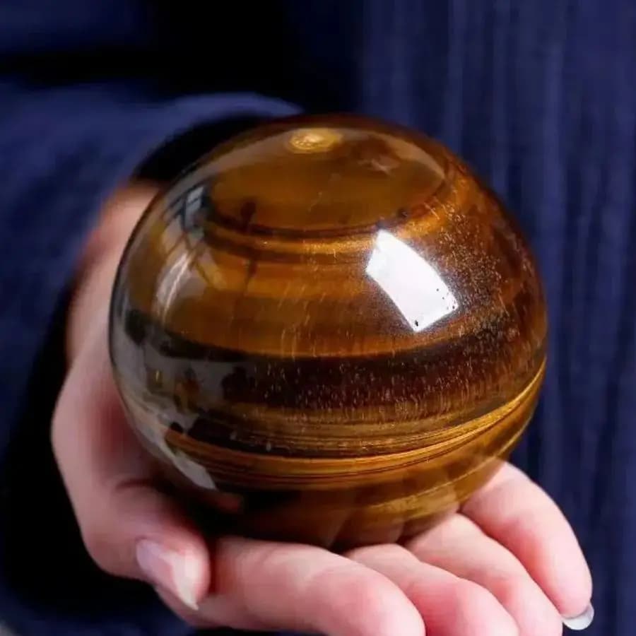 Natural Yellow Tiger Eye simbiotic Gemstone sfera Healing Stone Ball Crystal Home Decro