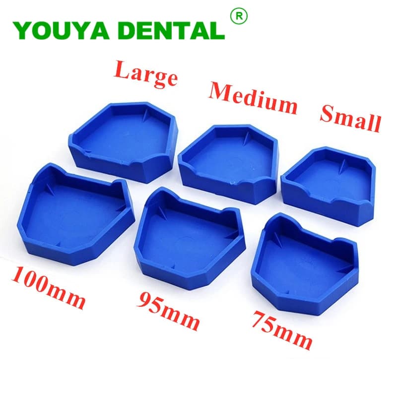 6 pz/set Modello Dentale Base Gomma Siliconica Gesso Modello Base Vassoio Protesi Impressione Odontoiatria Lab Ancora Base Strumenti Dentista