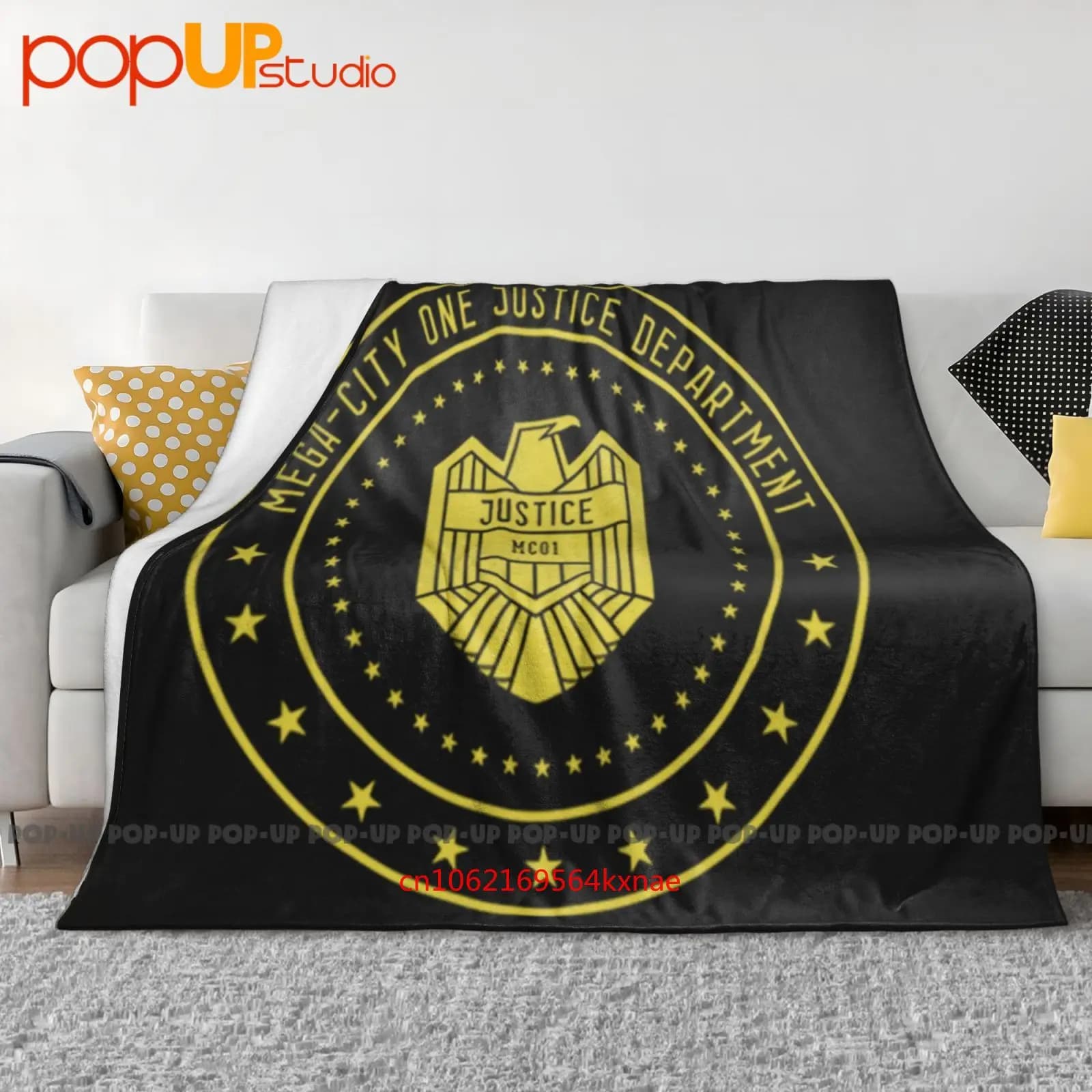 Mega City One Justice Dept Logo Ii - Giudice Comic Dredd Department Eagle Coperta ultra morbida Trapunta Copridivano invernale Copriletto
