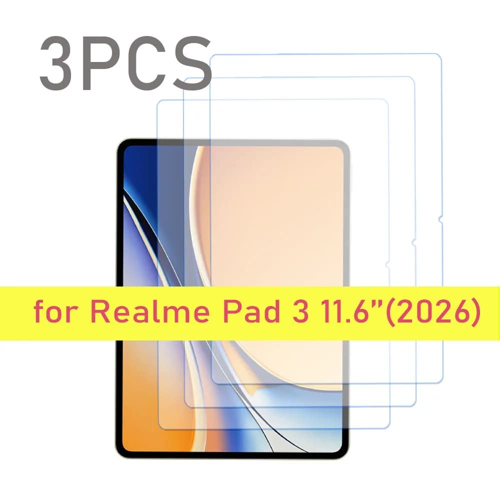 3PCS Pellicola protettiva in vetro per realme Pad 3 11.1'' 2026 pad 2 11.5''/realme pad mini Pad tab tablet pellicola protettiva