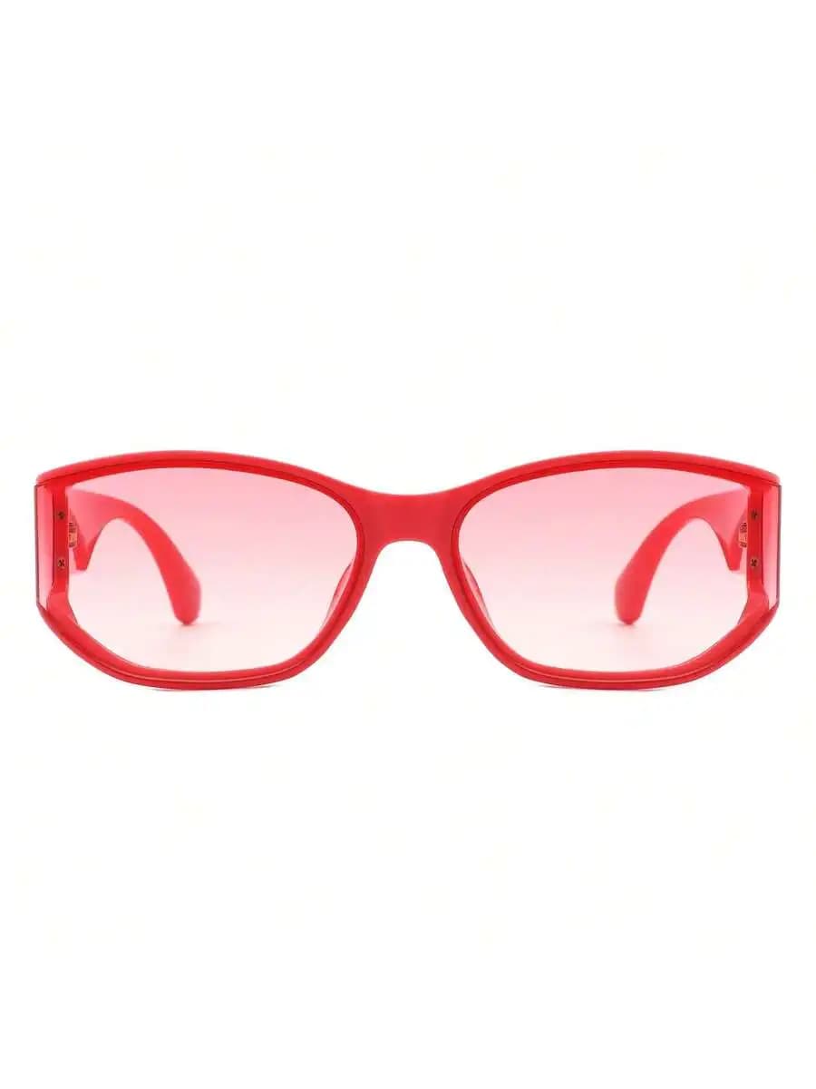 1pc Oversized Curved Square Lens Wrap-Around Sunglasses Featuring UV Protection, Lightweight Sporty Frame, Futuristic