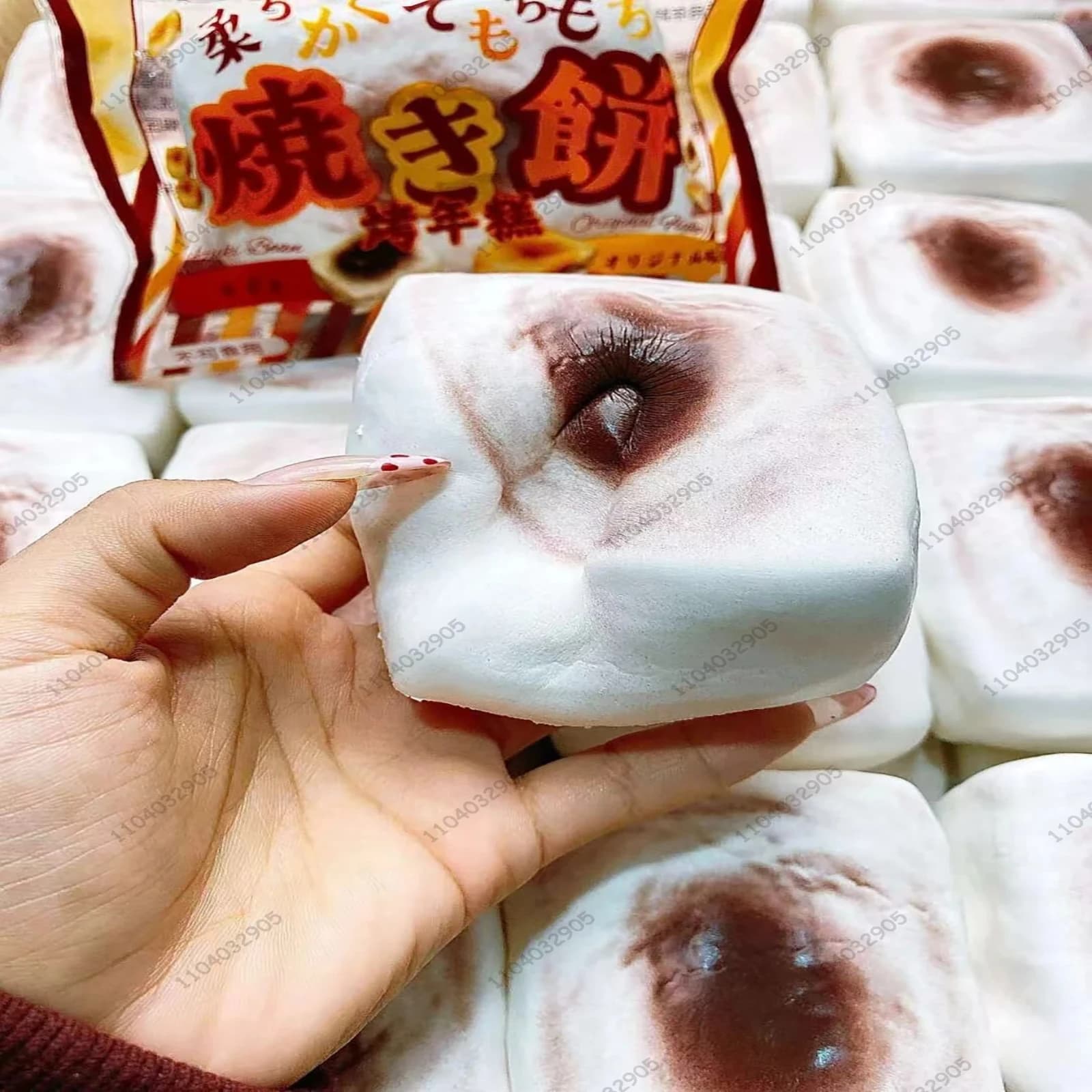 Caldo! Fagioli rossi alla griglia Mochi Squishy Toys Simulazione a lenta crescita Torta ASMR Divertimento antistress Fidget per bambini Adulti Ragazze Regali