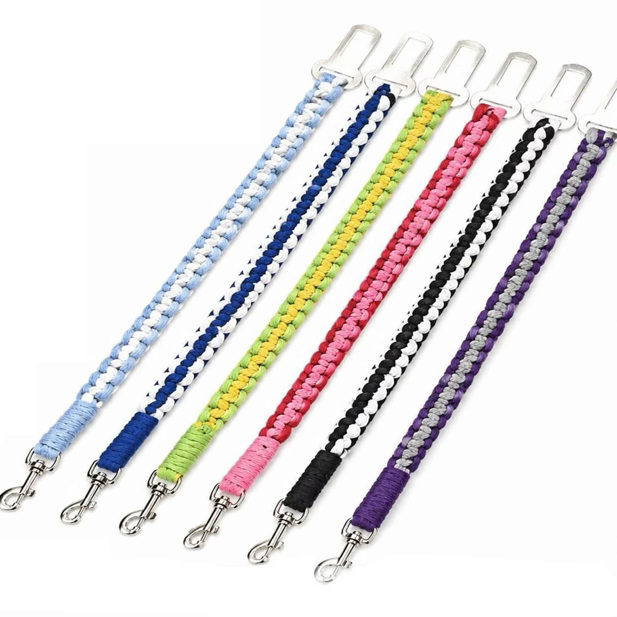 New Adjustable Dog Car Seat Belt Harness for Dogs Nylon Reflective Cushioning Elasticity Car Travel Dog Accessories for Dogs