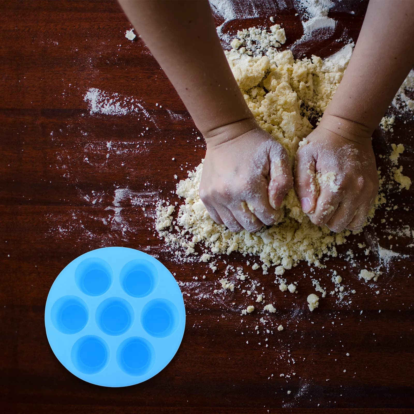 Stampo in Silicone per Muffin e Cupcake, Robusto e Antiaderente, Vassoio da Forno, Stampo per Friggitrice ad Aria, Teglia Multi-Griglia per Piccoli Dolci, Facile da Pulire