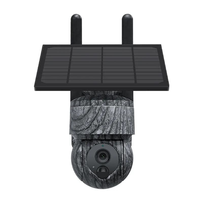 Telecamera di Sicurezza 4G con SIM, Alimentazione Solare, Camouflage, Wi-Fi/4G, Tracciamento Automatico a 360 Gradi per Esterni
