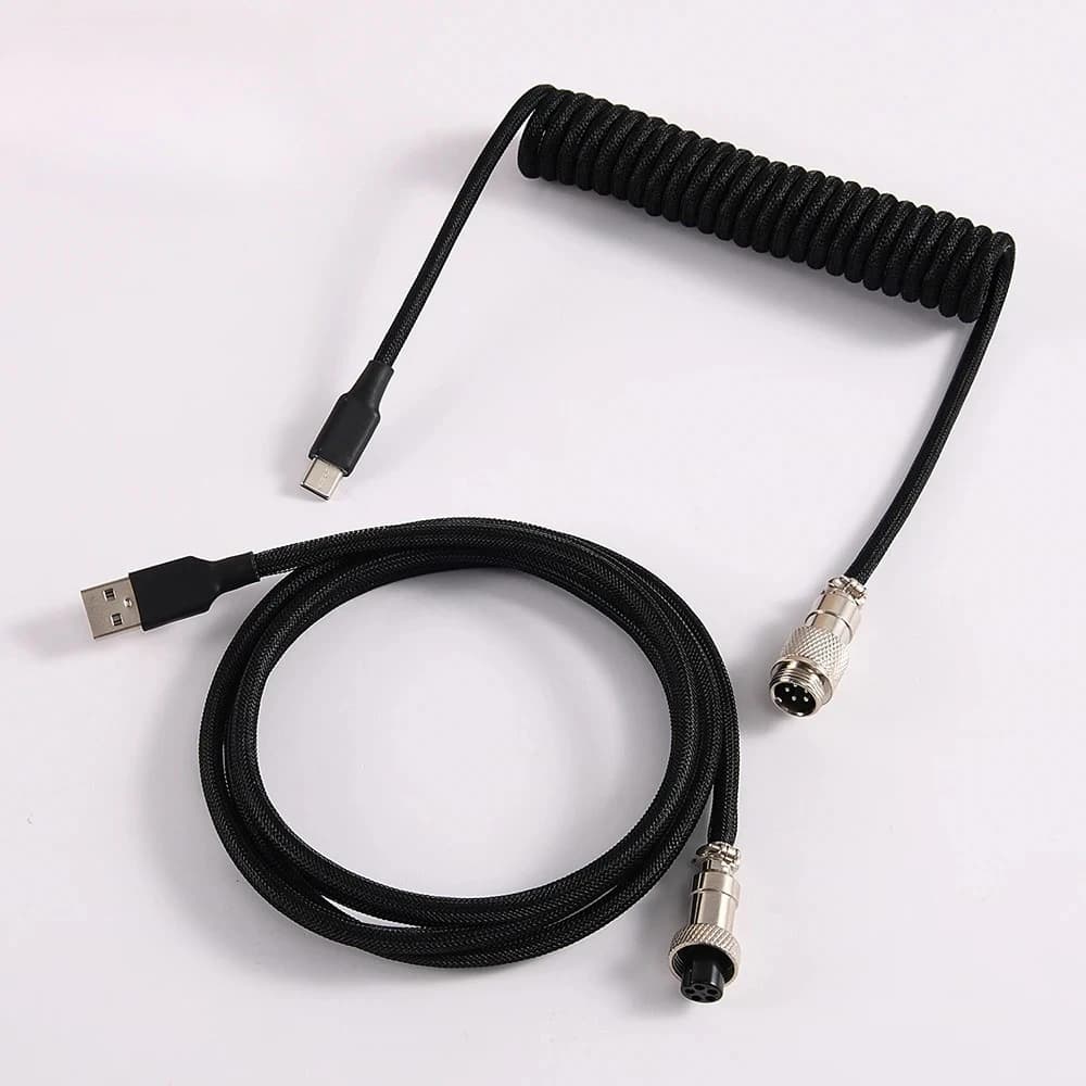 Cavo Connettore Aviazione LANO GX12 USB2.0 Tipo C per Trasferimento Dati e Alimentazione, per Tastiera Meccanica da Gaming e Accessori PC