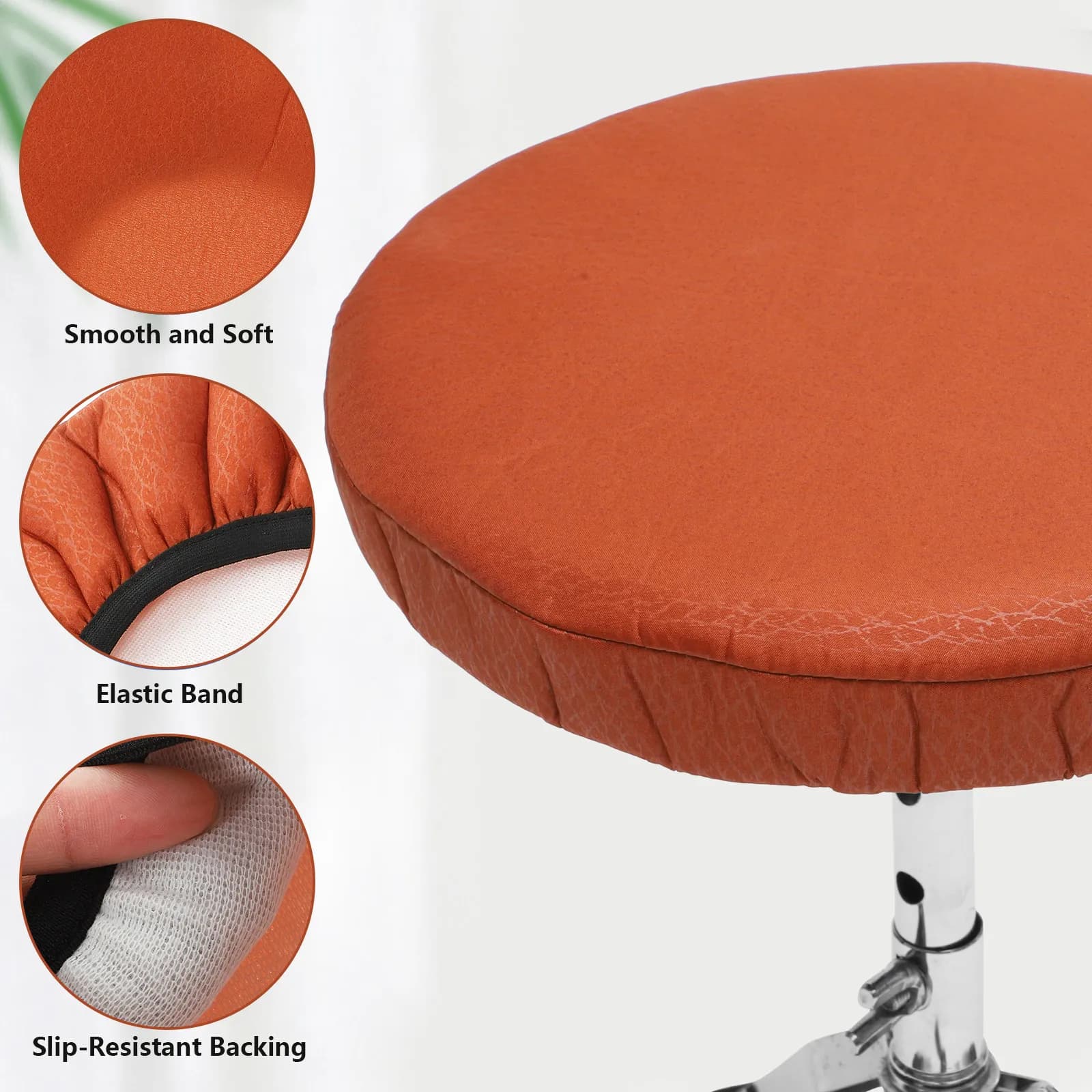 Coprisedia Rotondo Elasticizzato per Sgabello da Bar, Protezione Monocolore per Ristoranti, Uffici, Matrimoni e Banchetti