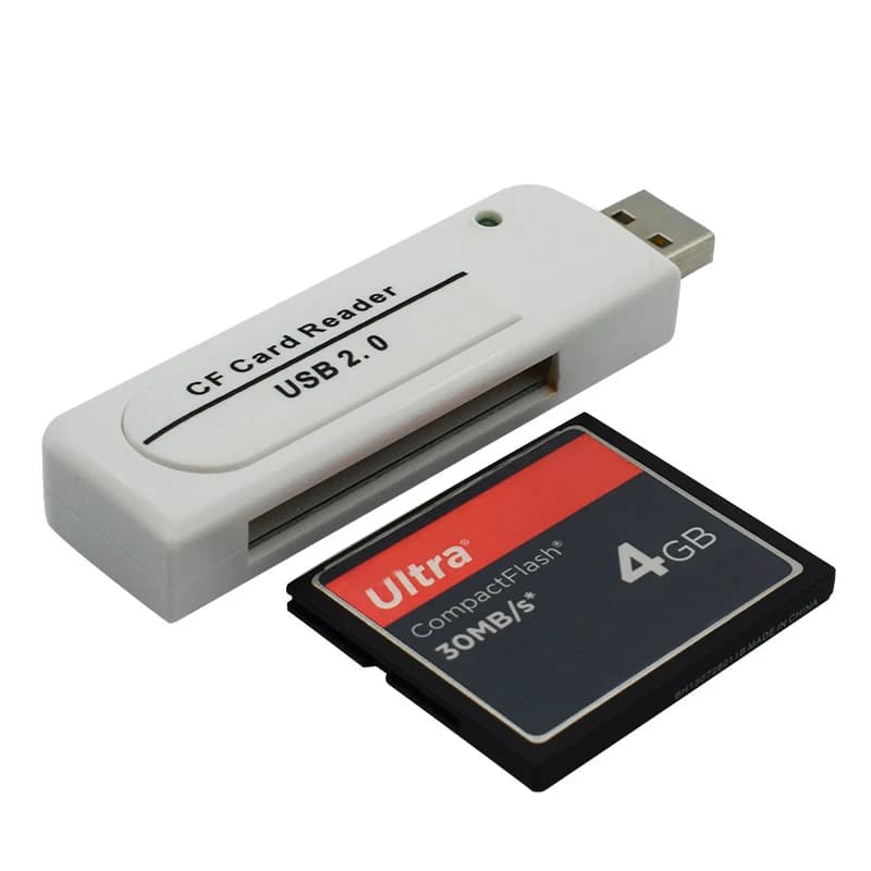 Lettore di schede CF USB 2.0 per fotocamera digitale CCD Visualizzatore di schede di memoria flash compatto Adattatore per trasferimento dati Estendi il dongle di memoria