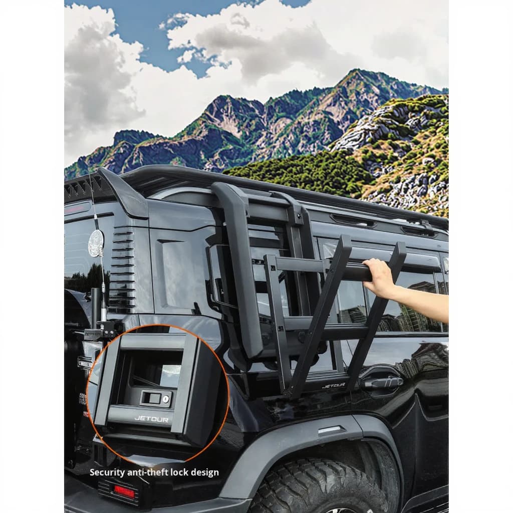 Novità per Jetour T2 Traveller Fifth Generation Scaletta laterale Portapacchi Piattaforma Telaio Tenda modificata Piccolo zaino Aspetto