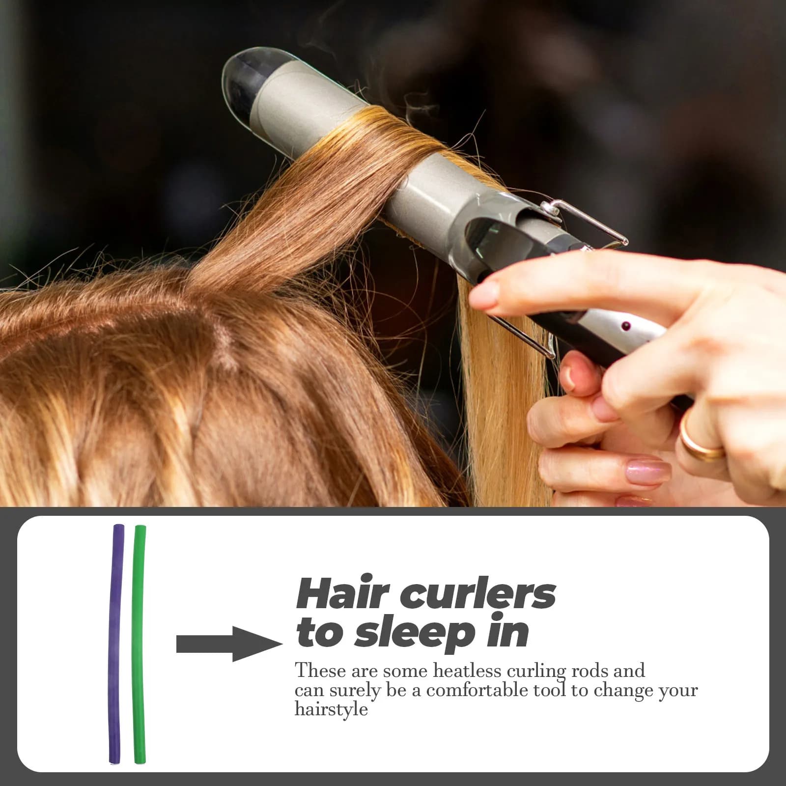 2 Confezioni di Bigodini Senza Calore, Rulli per Capelli Flessibili in Schiuma, Piccoli Bigodini per Donne, Facili da Usare e Indossare Durante il Sonno, Senza Danni