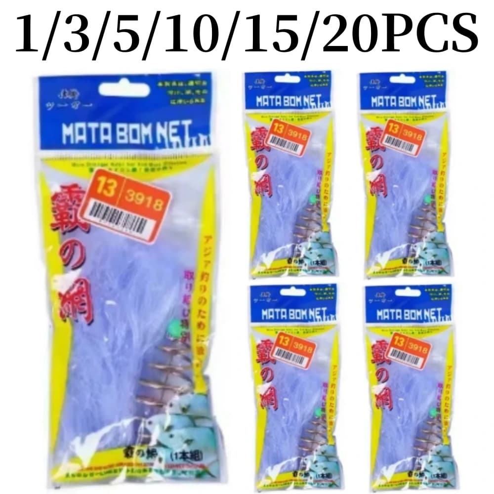 Rete da pesca Rete con perline luminose Rete per pesci di mare Trappola appiccicosa Rete da lancio Attrezzatura da pesca Strumenti per trappola per alimentatore da pesca a molla