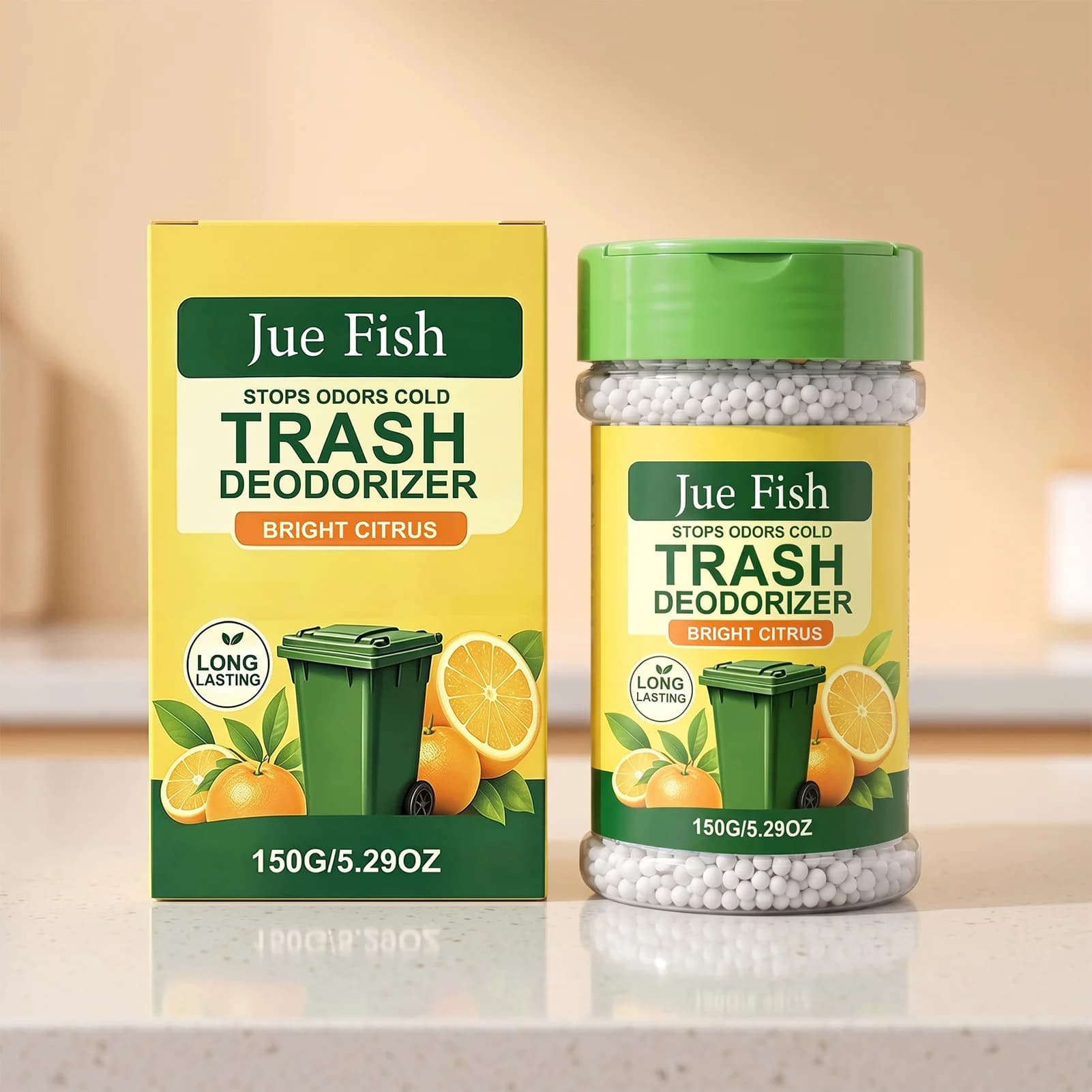 Odor Neutralizing Garbage Can Deodorizer Effective for Kitchen Bathroom Trash Bins Baking Soda Long Lasting Spray