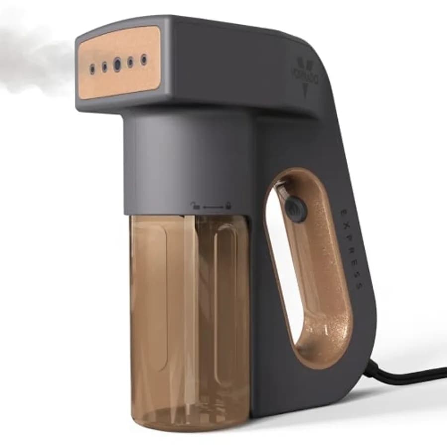 Vaporizzatore Portatile per Vestiti 1000W, Ferro da Stiro da Viaggio con Serbatoio d'Acqua da 10 oz, Riscaldamento in 30 Secondi, Design Compatto per Rimuovere le Pieghe