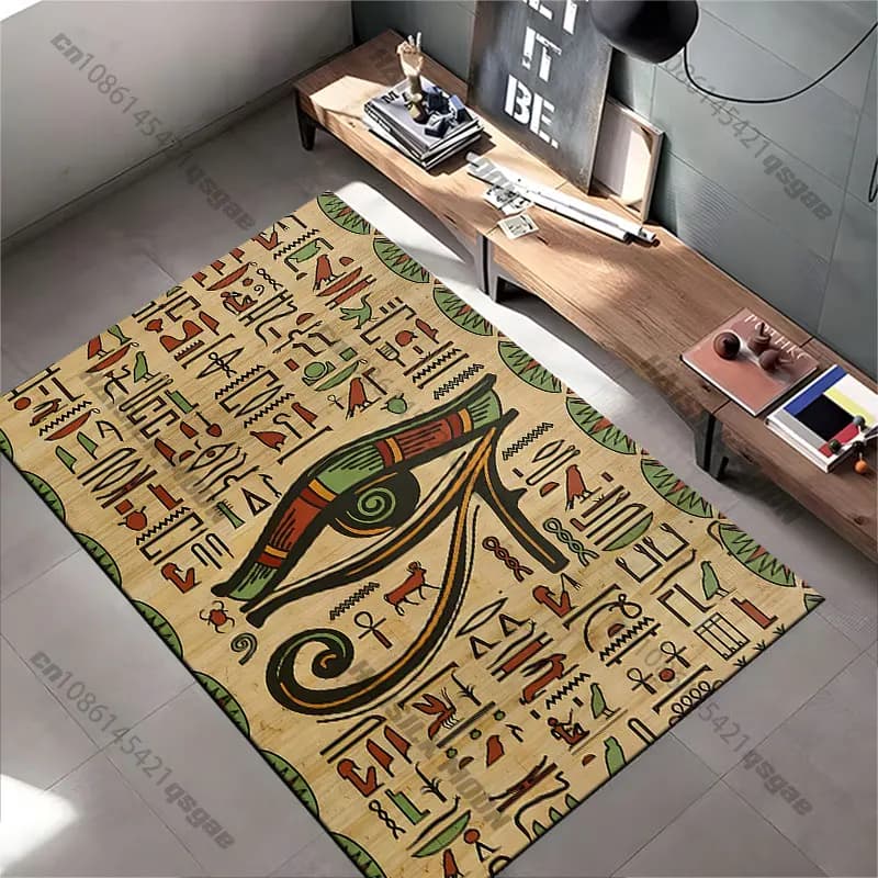 Ancient Egyptian symbols and hieroglyphs carpet Yoga living room room decor children's crawling mat doormat area rug
