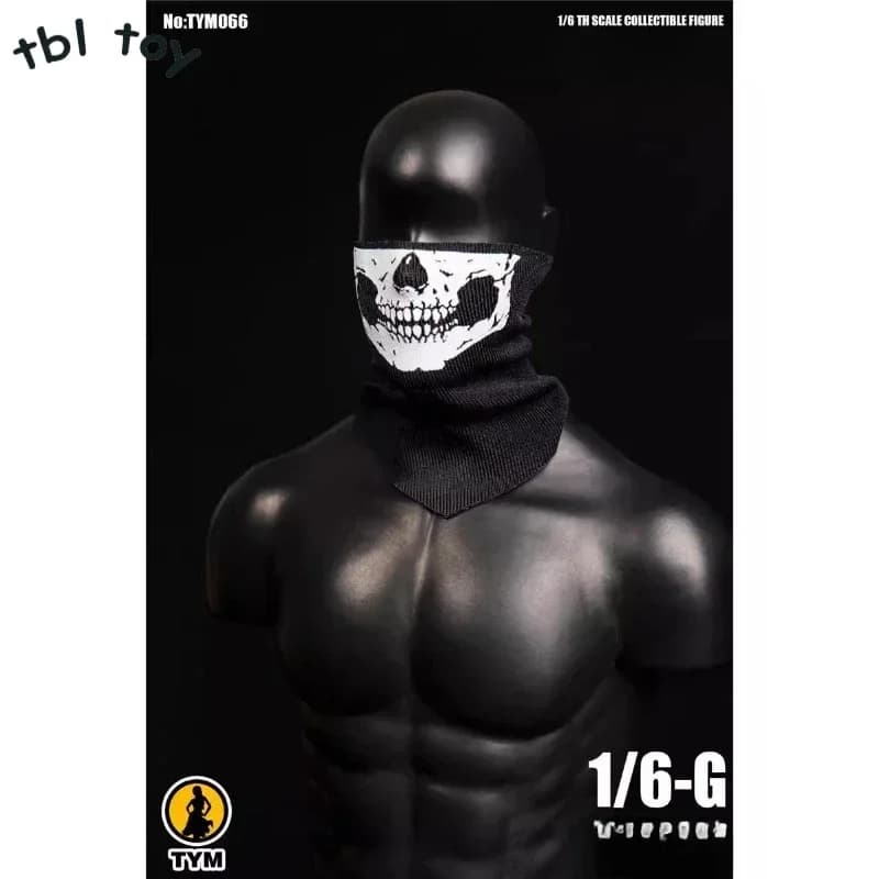 TYM066 Scala 1/6 Soldato Maschio Combattimento Maschera Fantasma Teschio Maschera Sciarpa Fazzoletto da collo Modello per 12 "Action Figure Scena Accessorio