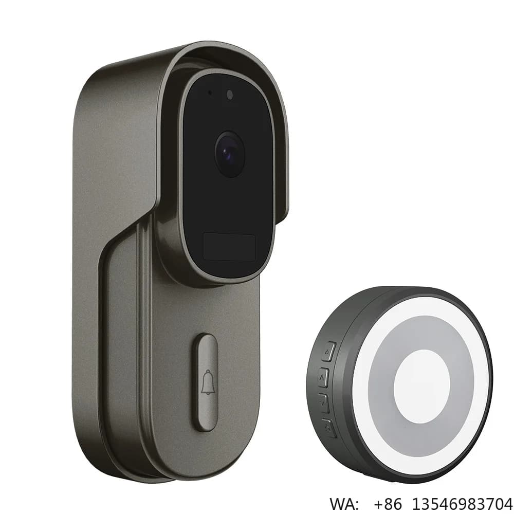 Campanello con Videocamera Tuya 2MP con Angolo di Visione di 170° ° Videocitofono Grandangolare IP65 Impermeabile con Rilevamento di Movimento PIR per Sicurezza Domestica