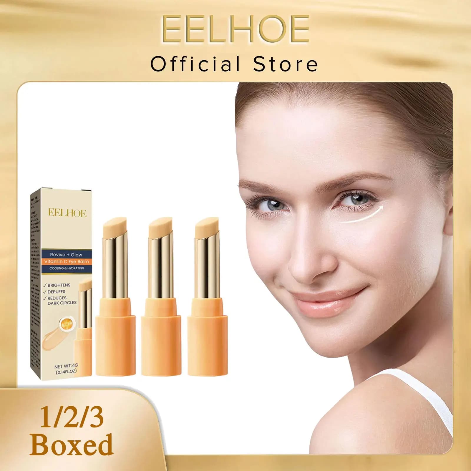 EELHOE Eye Cream Vitamin C Stick Remove Wrinkles Removal of Eye Bags Removal of Eyeline Cream for Deep Nutrient Anti-skirt Eye Cream