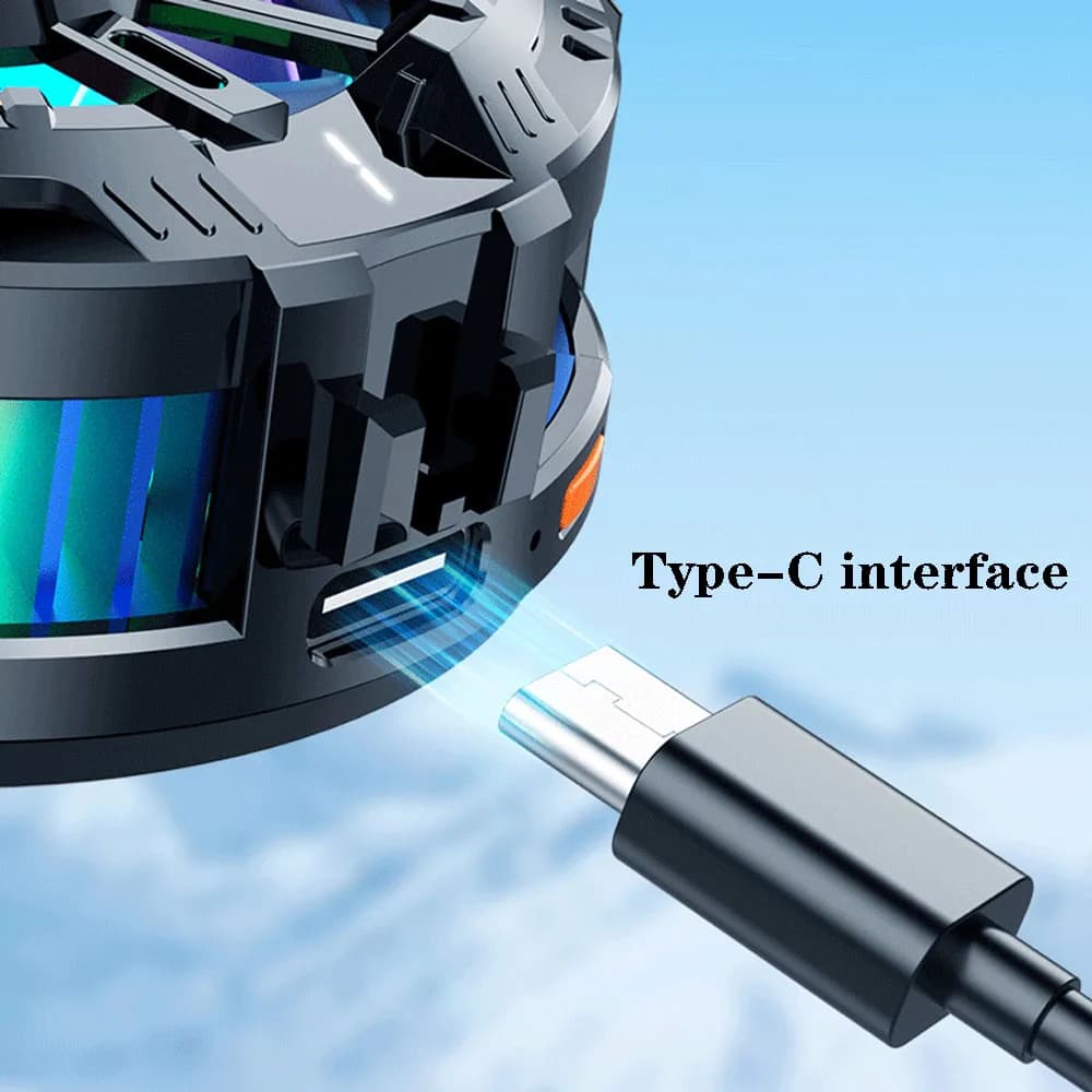 X106A Dispositivo di raffreddamento per telefoni magnetici Back-Clip 2 in 1 Dispositivo di raffreddamento per giochi Ventola di raffreddamento rapido per telefono a semiconduttore per telefono Android IOS