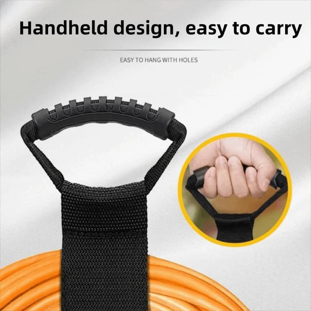 2 Pezzi Cinghie per Cavi Resistenti Riutilizzabili Multiuso Fascette per Cavi S/M/L con Impugnatura Manuale Cinghia per Stoccaggio Pesante per Camper